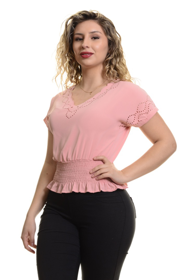 Blusa Cintura Elasticada