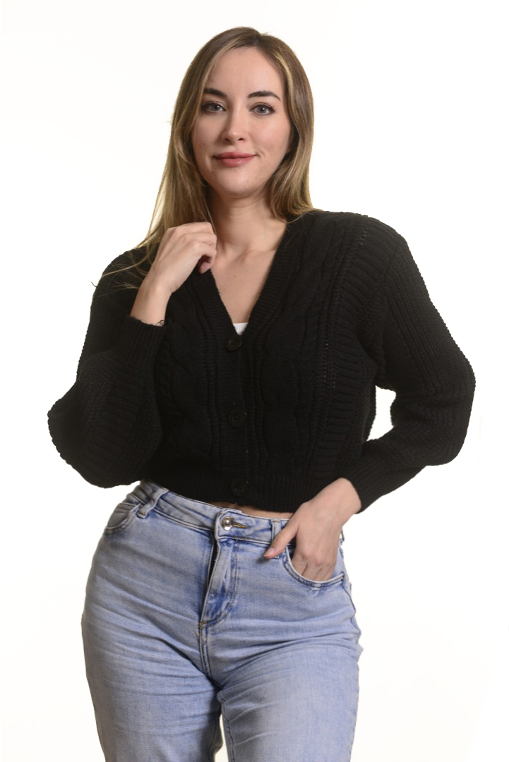 M524 - Chaleco Botones y Trenza - 