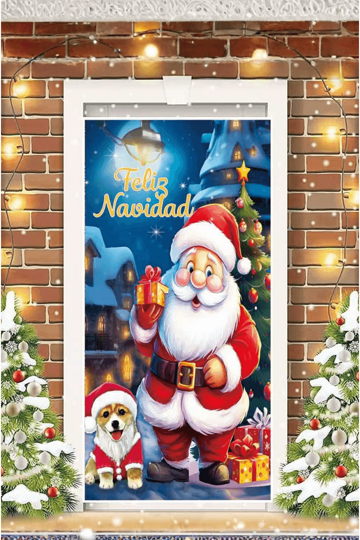 C43 - Funda Puerta Elasticada Navidad - 