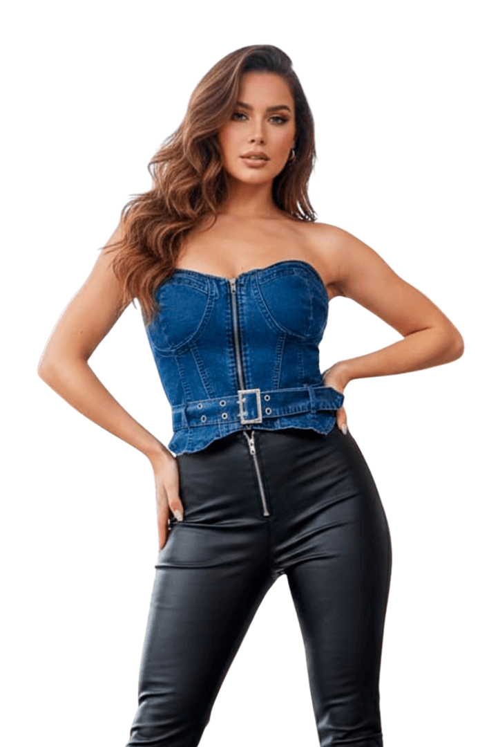 M580 - Crop Top Jeans - 