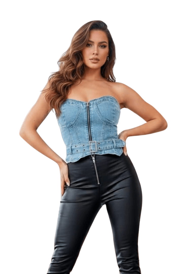 Crop Top Jeans - 