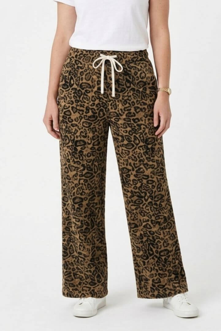 Pantalon Cotele Animal Print con chiporro - 