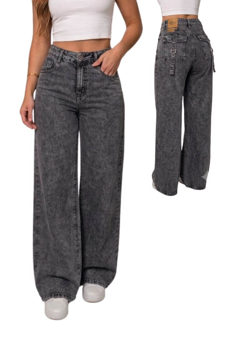 Jeans Palazzo gravillado - 