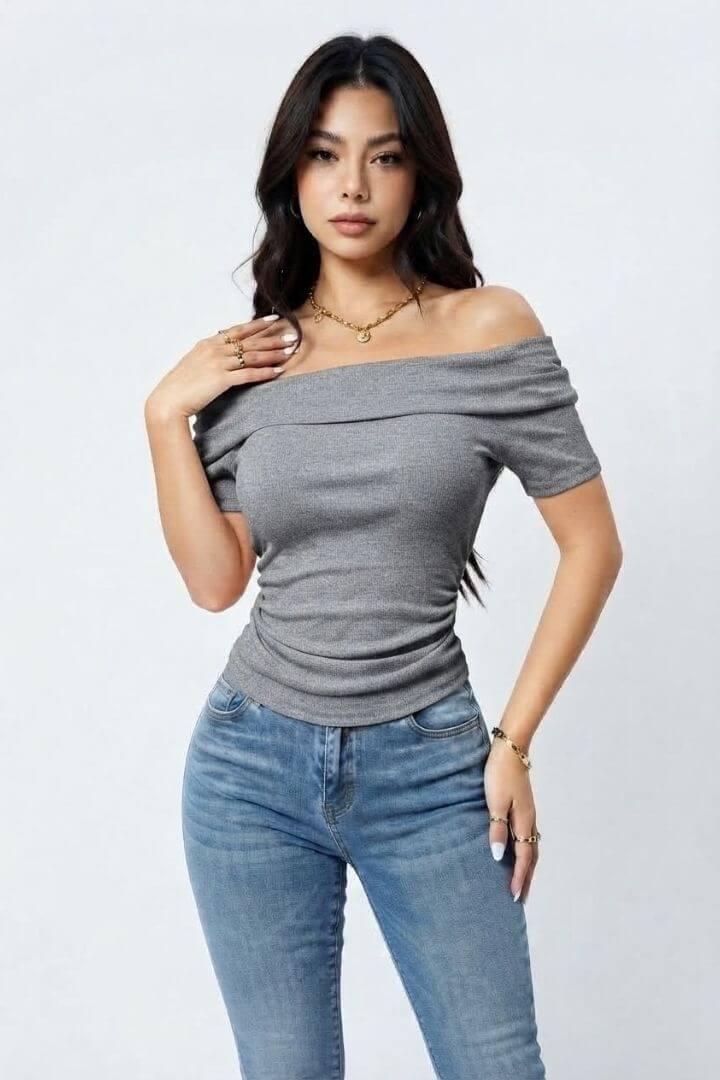 Polera cuello bardot - 